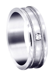 Diamond Mens Wedding Band | 0.04 Carats (Brock)