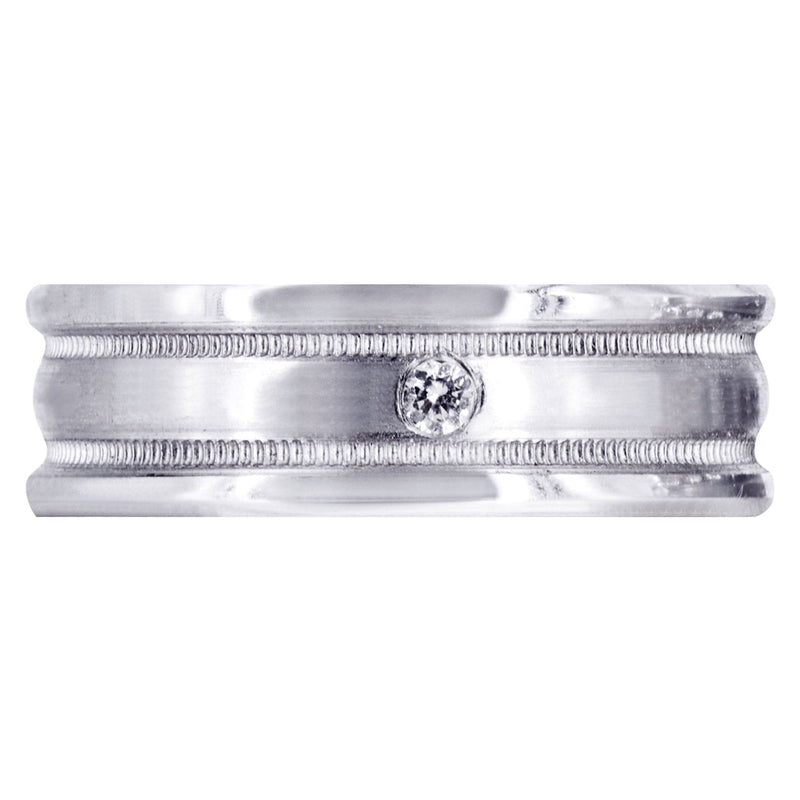 Diamond Mens Wedding Band | 0.04 Carats (Brock)