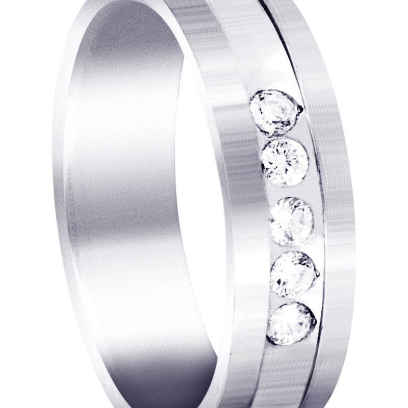 Diamond Mens Wedding Band | 0.25 Carats | Satin Finish (Maximiliano)