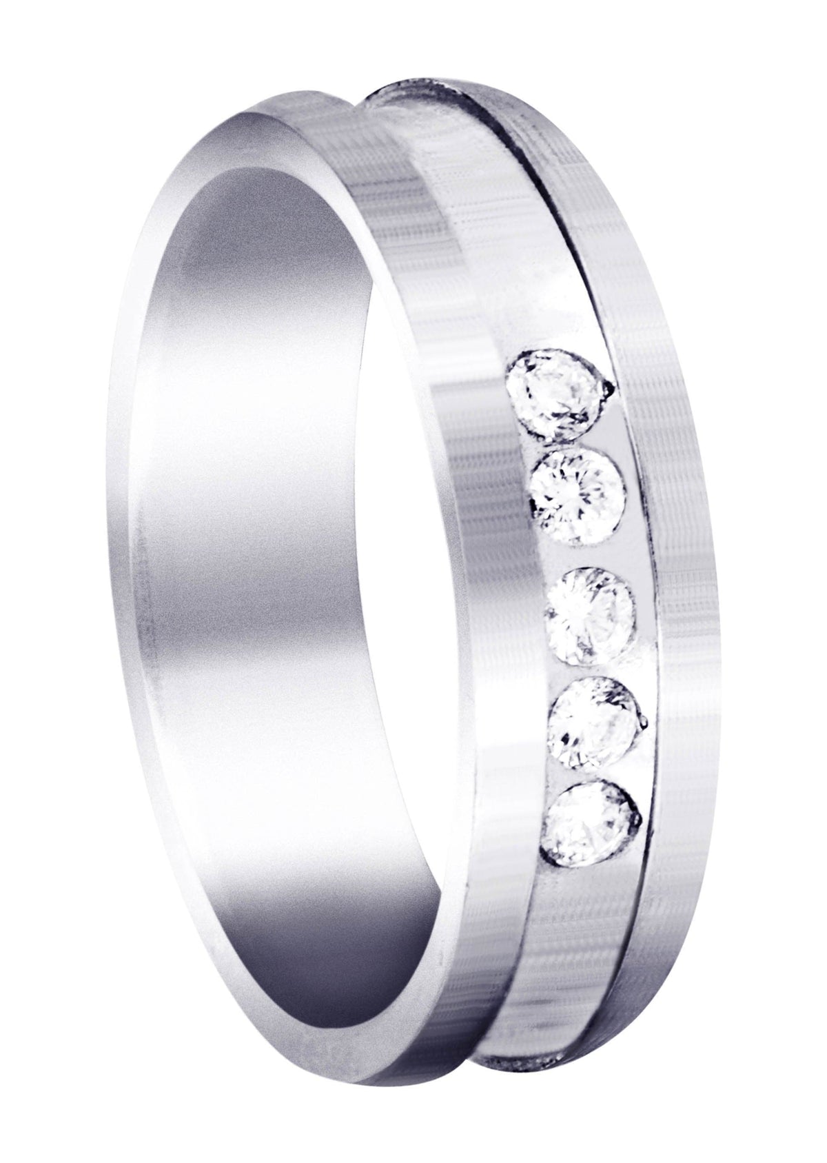 Diamond Mens Wedding Band | 0.25 Carats | Satin Finish (Maximiliano)