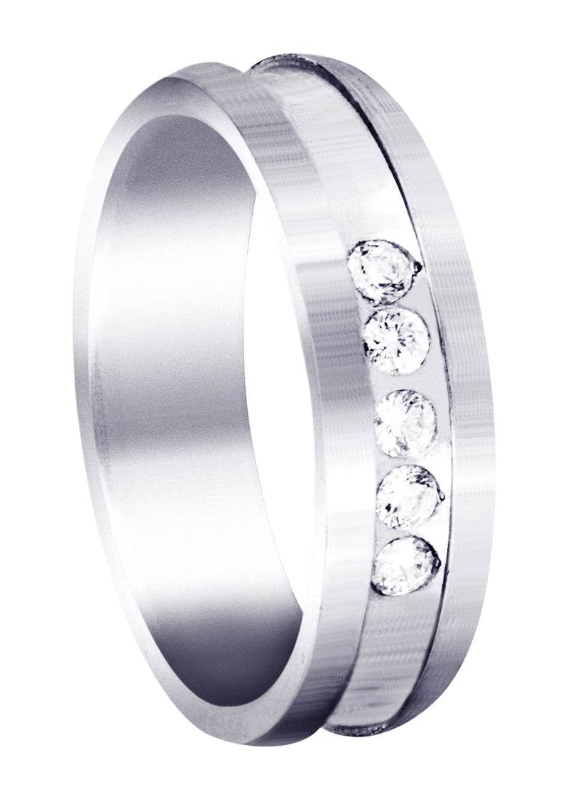Diamond Mens Wedding Band | 0.25 Carats | Satin Finish (Maximiliano)