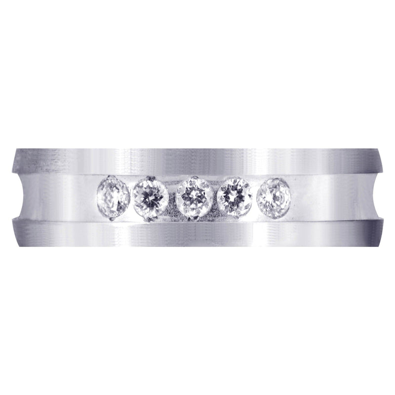 Diamond Mens Wedding Band | 0.25 Carats | Satin Finish (Maximiliano)