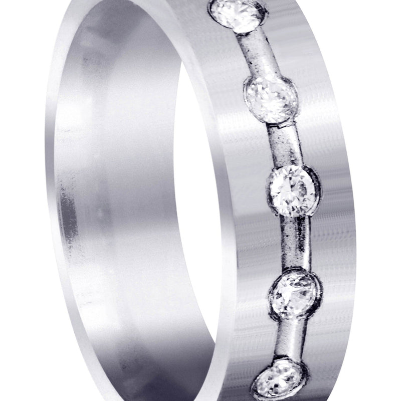 Diamond Mens Engagement Ring | 0.25 Carats | Satin Finish (Hector)