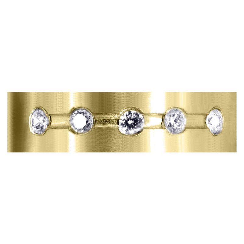 Yellow Gold Diamond Mens Engagement Ring | 0.25 Carats | Satin Finish (Hector)