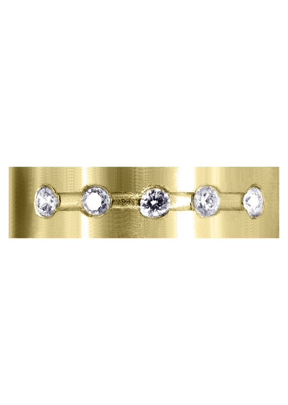 Yellow Gold Diamond Mens Engagement Ring | 0.25 Carats | Satin Finish (Hector)