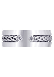 Diamond Mens Wedding Band | 0.14 Carats | Satin Finish (Emilio)