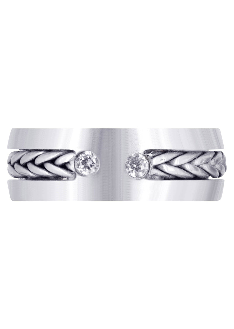 Diamond Mens Wedding Band | 0.14 Carats | Satin Finish (Emilio)