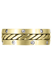 Yellow Gold Diamond Mens Wedding Band | 0.24 Carats (Dillon)