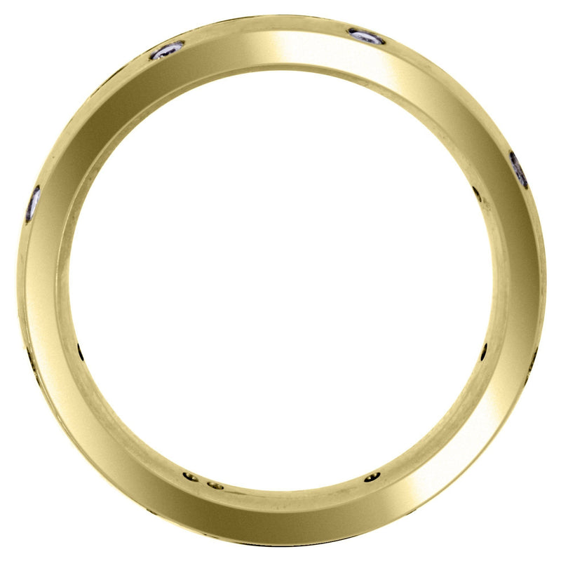 Yellow Gold Diamond Mens Wedding Band | 0.24 Carats (Dillon)