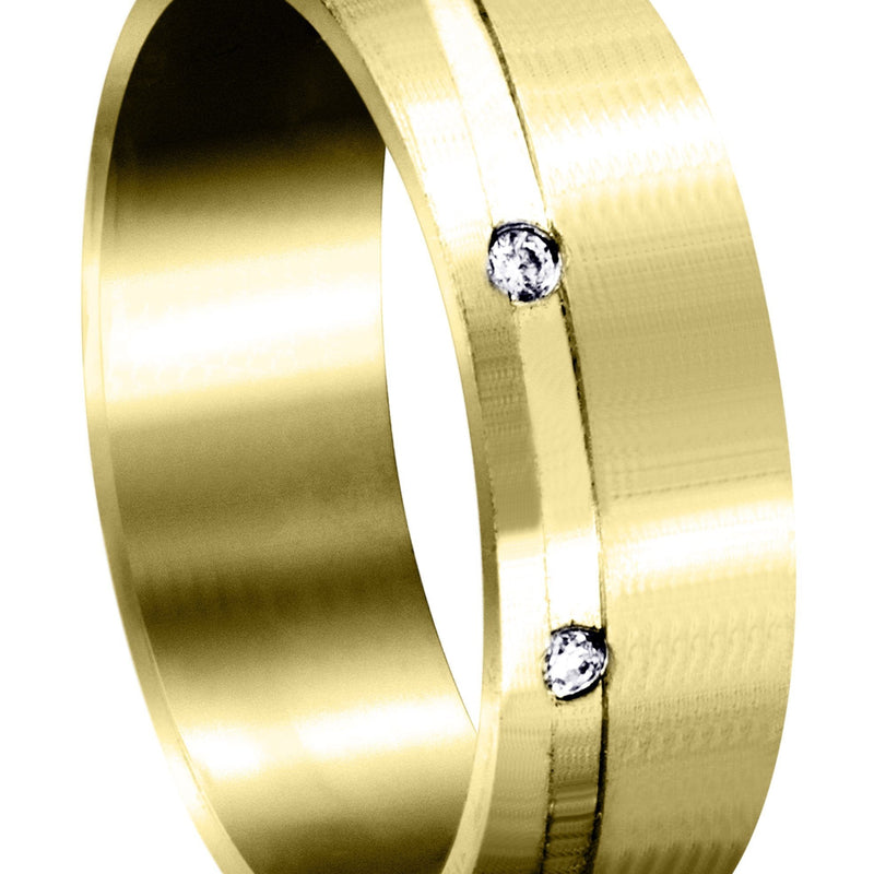 Yellow Gold Diamond Mens Wedding Band | 0.16 Carats (Jamison)