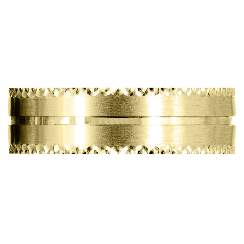 Yellow Gold Diamond Mens Wedding Band | 0.1 Carats (Odin)