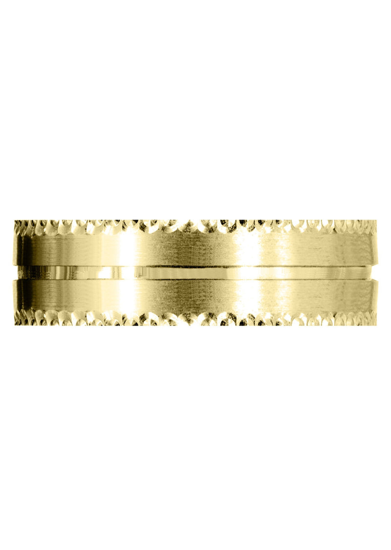 Yellow Gold Diamond Mens Wedding Band | 0.1 Carats (Odin)