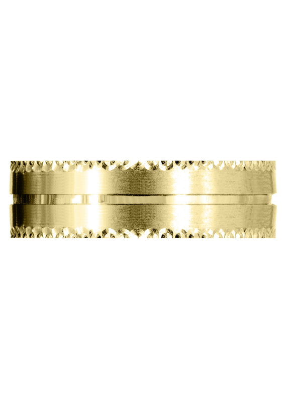 Yellow Gold Diamond Mens Wedding Band | 0.1 Carats (Odin)