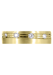 Yellow Gold Diamond Mens Wedding Band | 0.5 Carats (Hendrix)