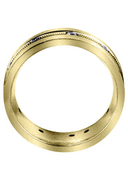 Yellow Gold Diamond Mens Wedding Band | 0.5 Carats (Franklin)