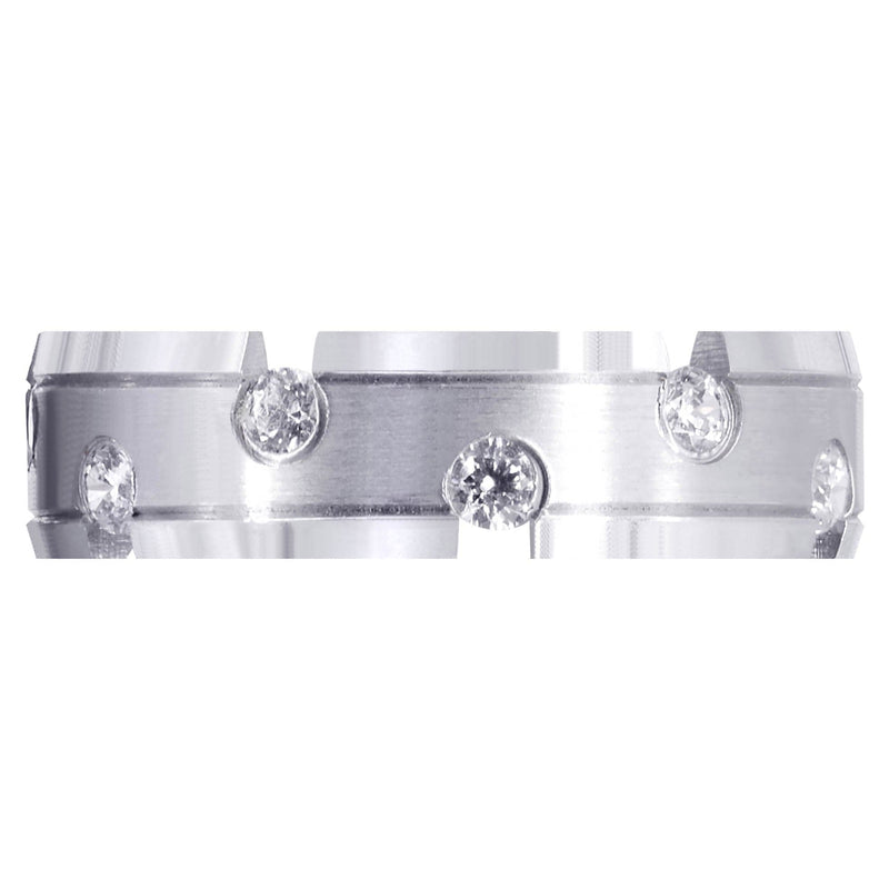 Diamond Mens Wedding Band | 0.84 Carats | Satin Finish (Anderson)