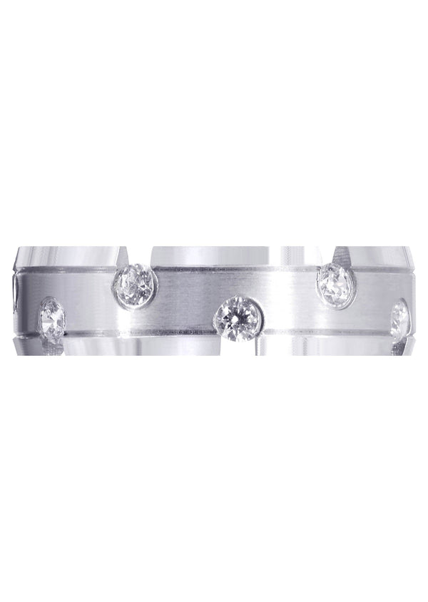 Diamond Mens Wedding Band | 0.84 Carats | Satin Finish (Anderson)