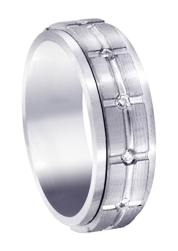 Diamond Mens Wedding Band | 0.6 Carats | Satin Finish (Trevor)