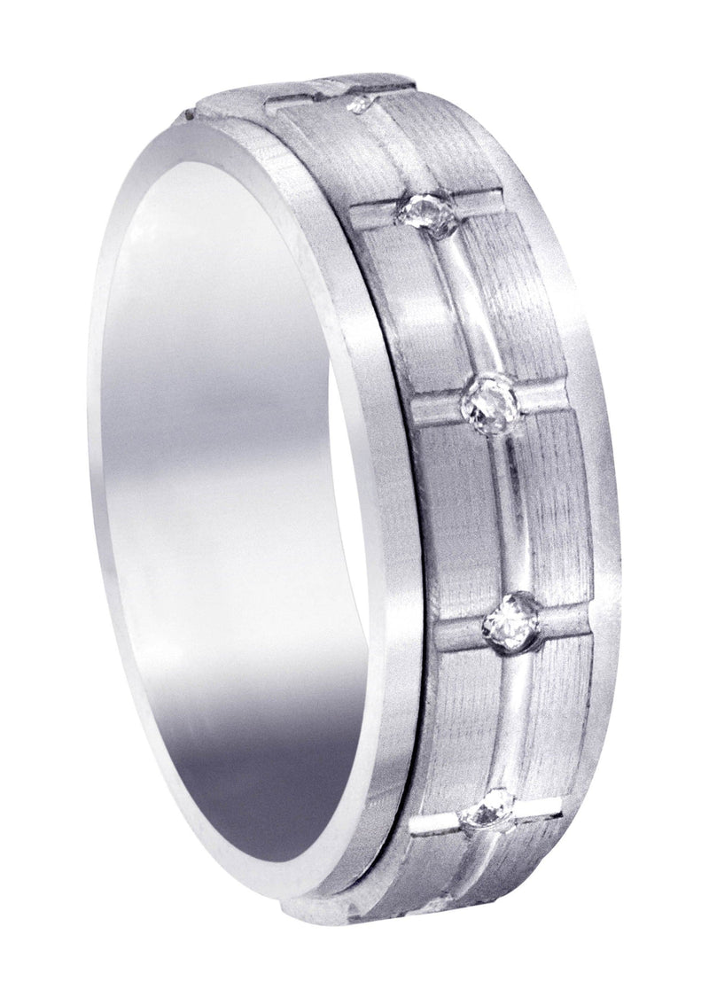 Diamond Mens Wedding Band | 0.6 Carats | Satin Finish (Trevor)