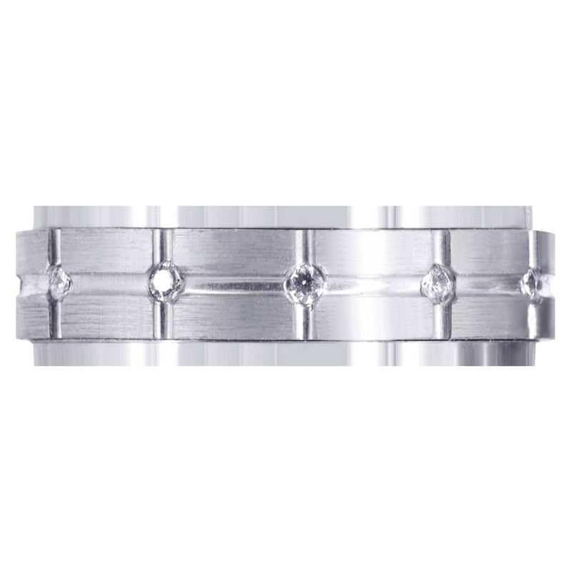 Diamond Mens Wedding Band | 0.6 Carats | Satin Finish (Trevor)