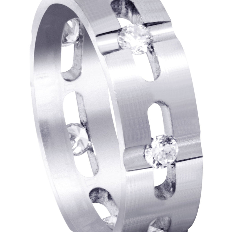 Diamond Mens Wedding Band | 0.7 Carats | Satin Finish (Phoenix)