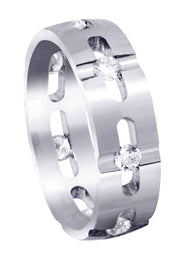 Diamond Mens Wedding Band | 0.7 Carats | Satin Finish (Phoenix)
