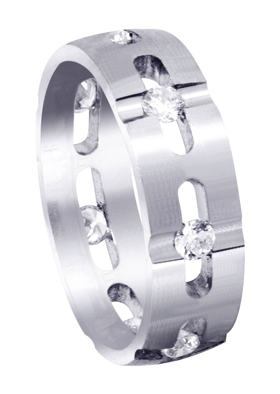 Diamond Mens Wedding Band | 0.7 Carats | Satin Finish (Phoenix)