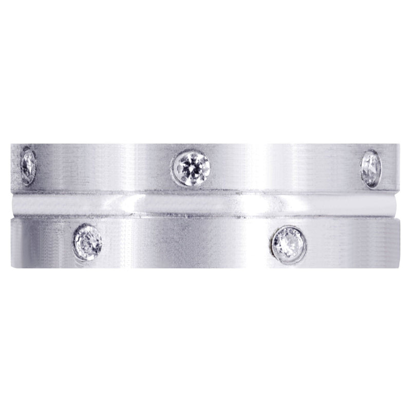 Diamond Mens Wedding Band | 0.48 Carats | Satin Finish (Walter)