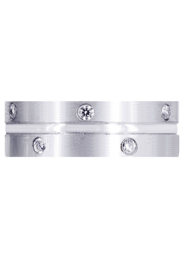 Diamond Mens Wedding Band | 0.48 Carats | Satin Finish (Walter)