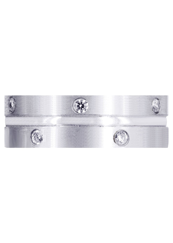Diamond Mens Wedding Band | 0.48 Carats | Satin Finish (Walter)
