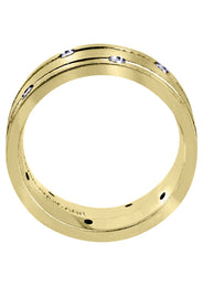 Yellow Gold Diamond Mens Wedding Band | 0.36 Carats (Albert)