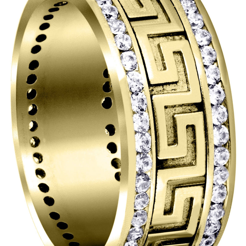 Yellow Gold Diamond Mens Wedding Band | 1.5 Carats (Harvey)