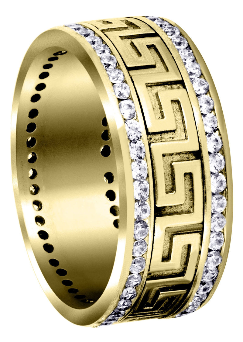 Yellow Gold Diamond Mens Wedding Band | 1.5 Carats (Harvey)