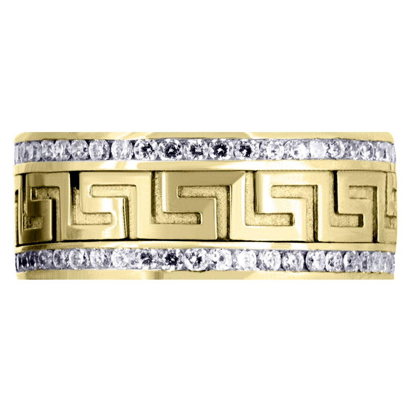 Yellow Gold Diamond Mens Wedding Band | 1.5 Carats (Harvey)