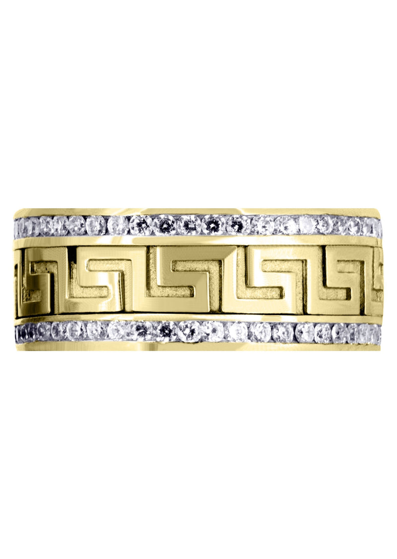 Yellow Gold Diamond Mens Wedding Band | 1.5 Carats (Harvey)