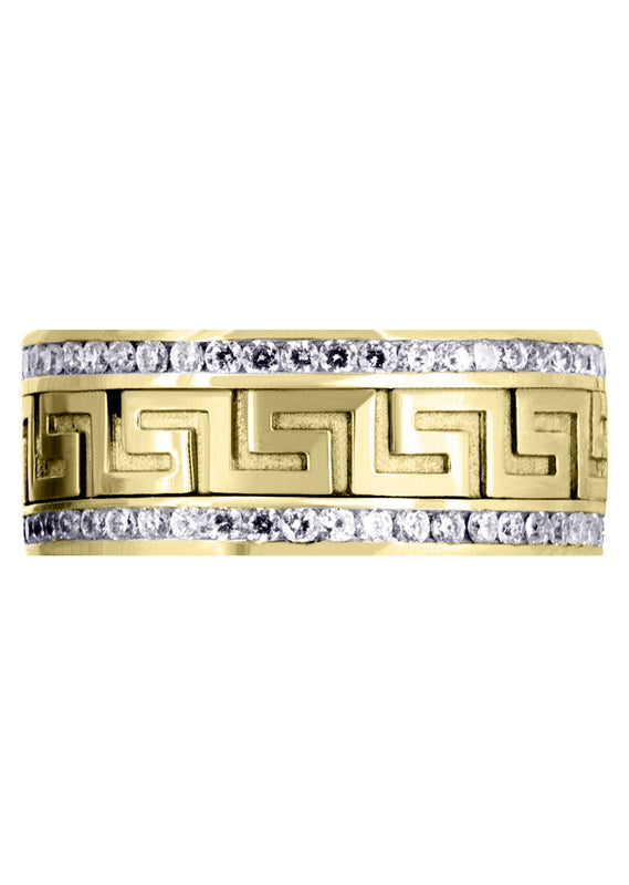 Yellow Gold Diamond Mens Wedding Band | 1.5 Carats (Harvey)