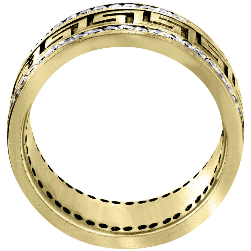 Yellow Gold Diamond Mens Wedding Band | 1.5 Carats (Harvey)