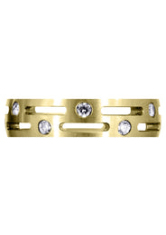 Yellow Gold Unique Mens Wedding Band | 0.6 Carats (Lawson)
