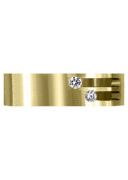 Yellow Gold Diamond Unique Mens Wedding Band | 0.08 Carats (Maximilian)