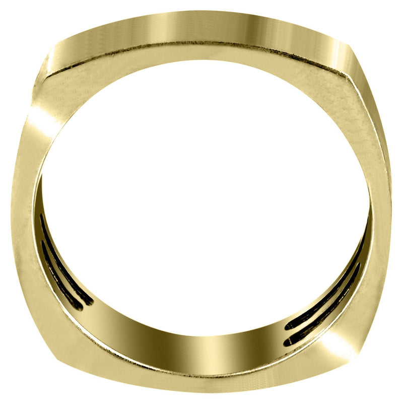 Yellow Gold Diamond Unique Mens Wedding Band | 0.08 Carats (Maximilian)