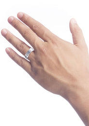 Diamond Unique Mens Wedding Band | 0.08 Carats (Maximilian)
