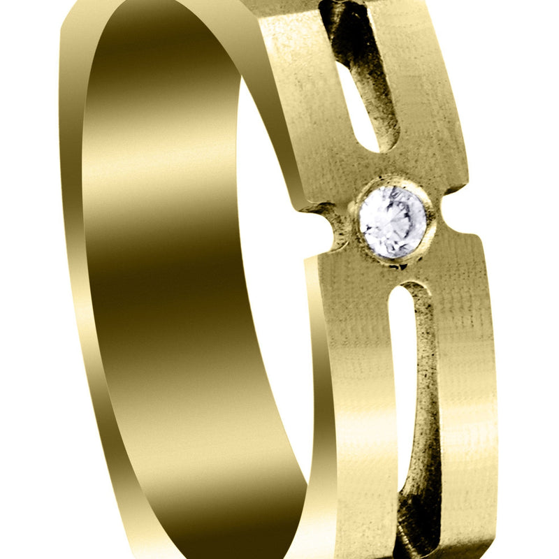 Yellow Gold Diamond Mens Engagement Ring | 0.05 Carats (Kayson)