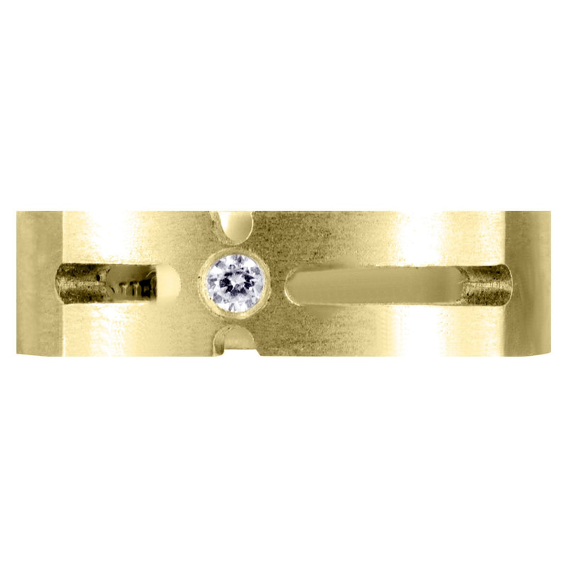 Yellow Gold Diamond Mens Engagement Ring | 0.05 Carats (Kayson)