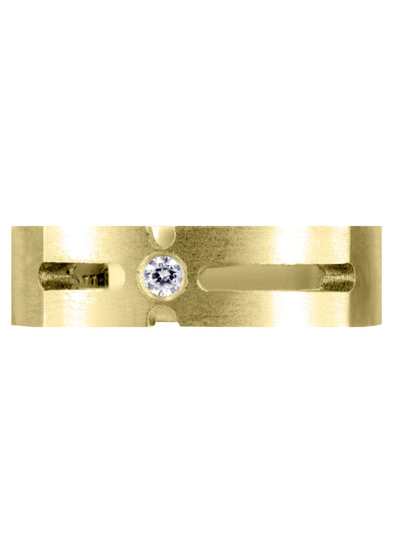 Yellow Gold Diamond Mens Engagement Ring | 0.05 Carats (Kayson)