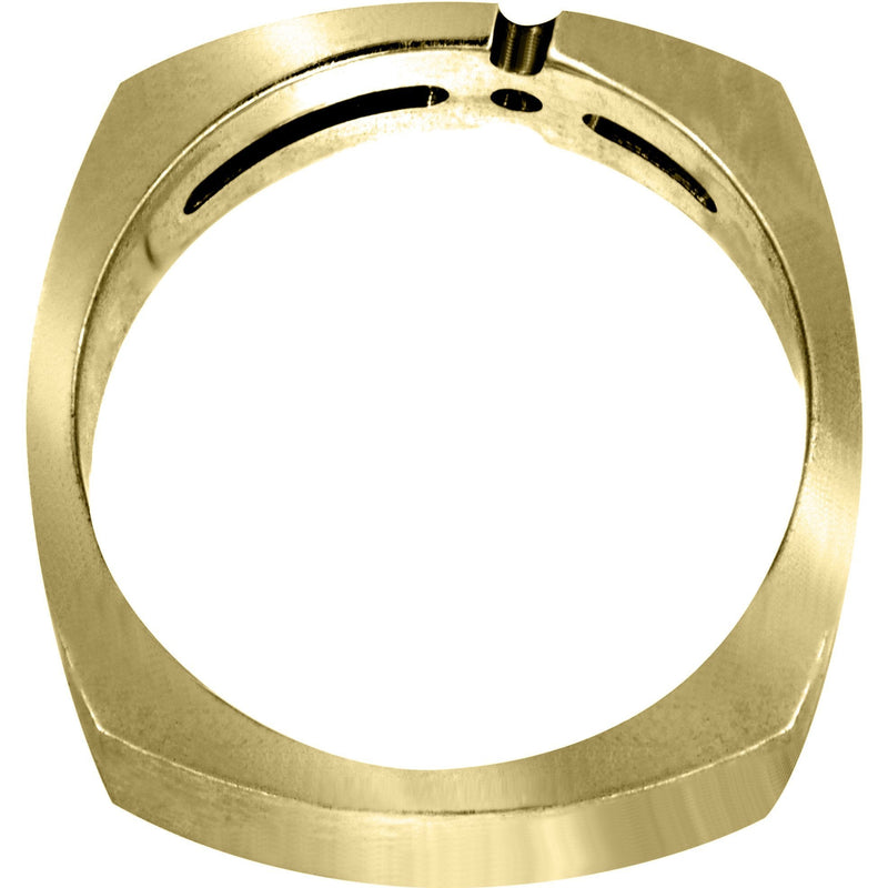Yellow Gold Diamond Mens Engagement Ring | 0.05 Carats (Kayson)