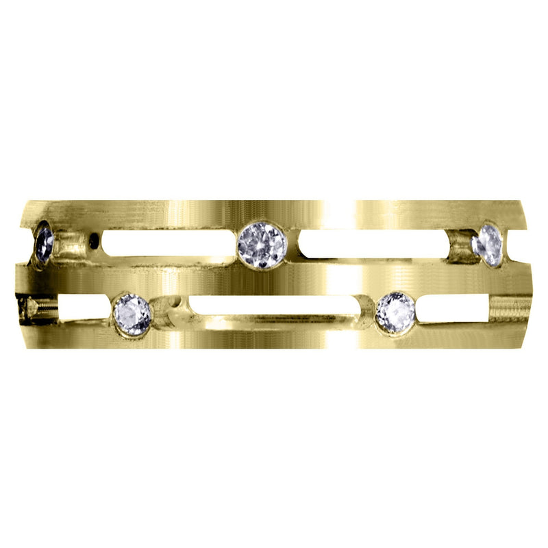 Yellow Gold Diamond Mens Wedding Band | 0.6 Carats (Ibrahim)