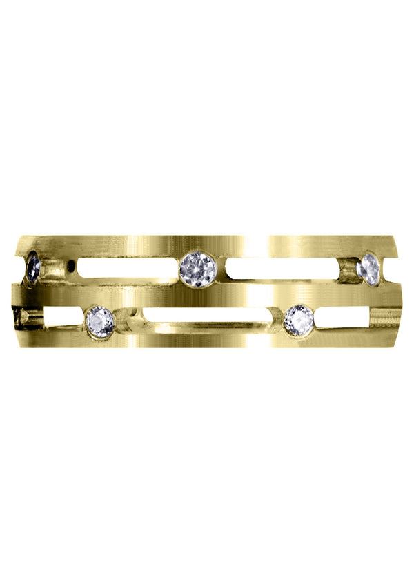 Yellow Gold Diamond Mens Wedding Band | 0.6 Carats (Ibrahim)