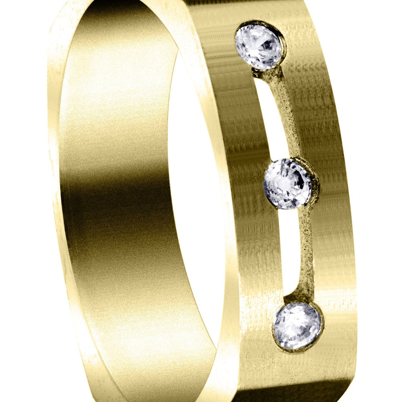 Yellow Gold Diamond Mens Wedding Band | 0.15 Carats (Philip)