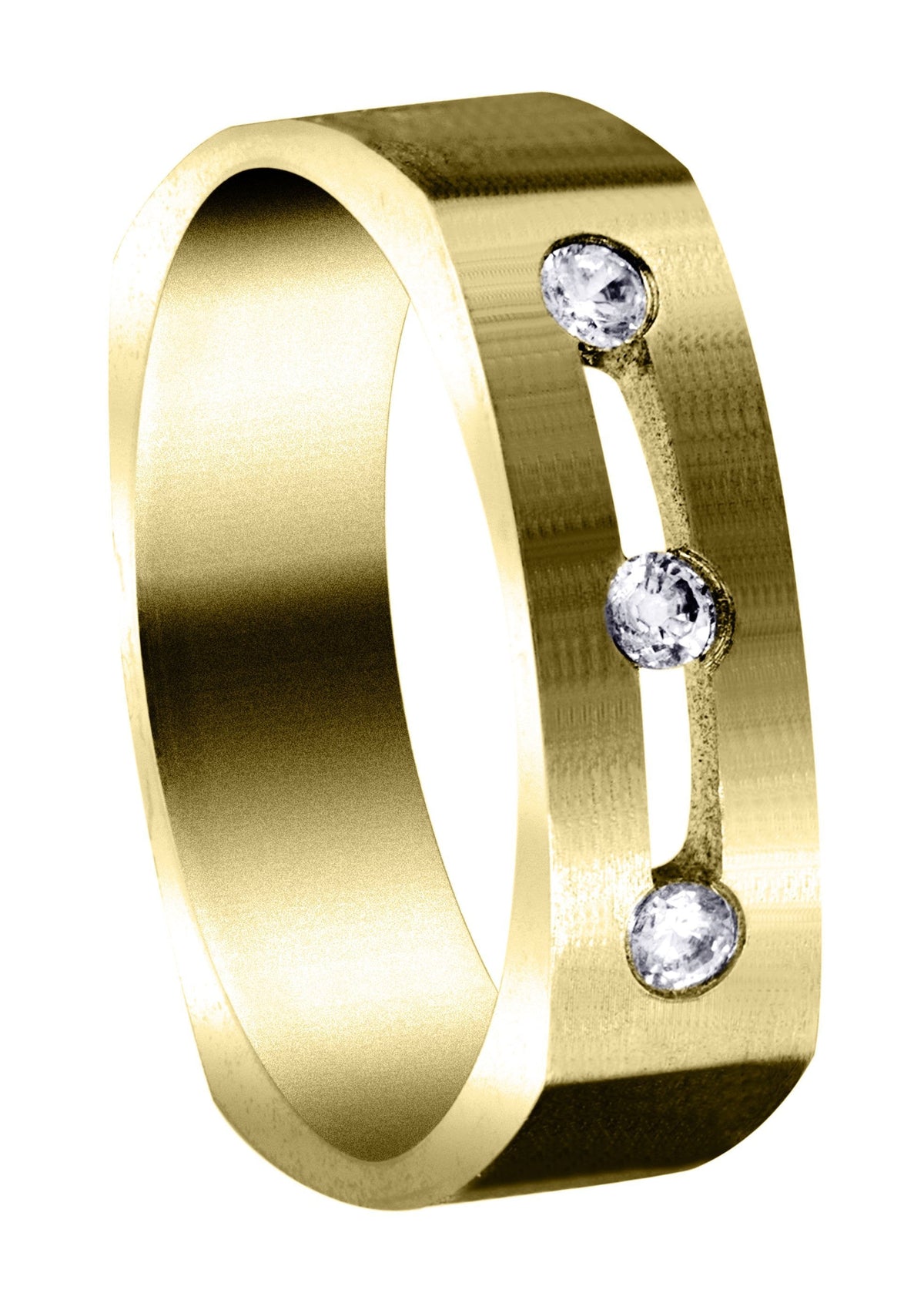Yellow Gold Diamond Mens Wedding Band | 0.15 Carats (Philip)