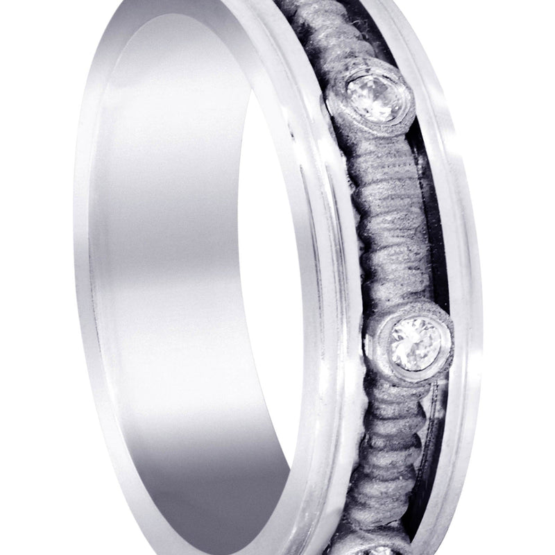 Diamond Mens Wedding Band | 0.24 Carats | Sand Blast Finish (Johnathan)